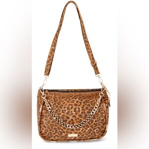 Jessica Simpson Leopard Print Crossbody Bag in Brown and Black
